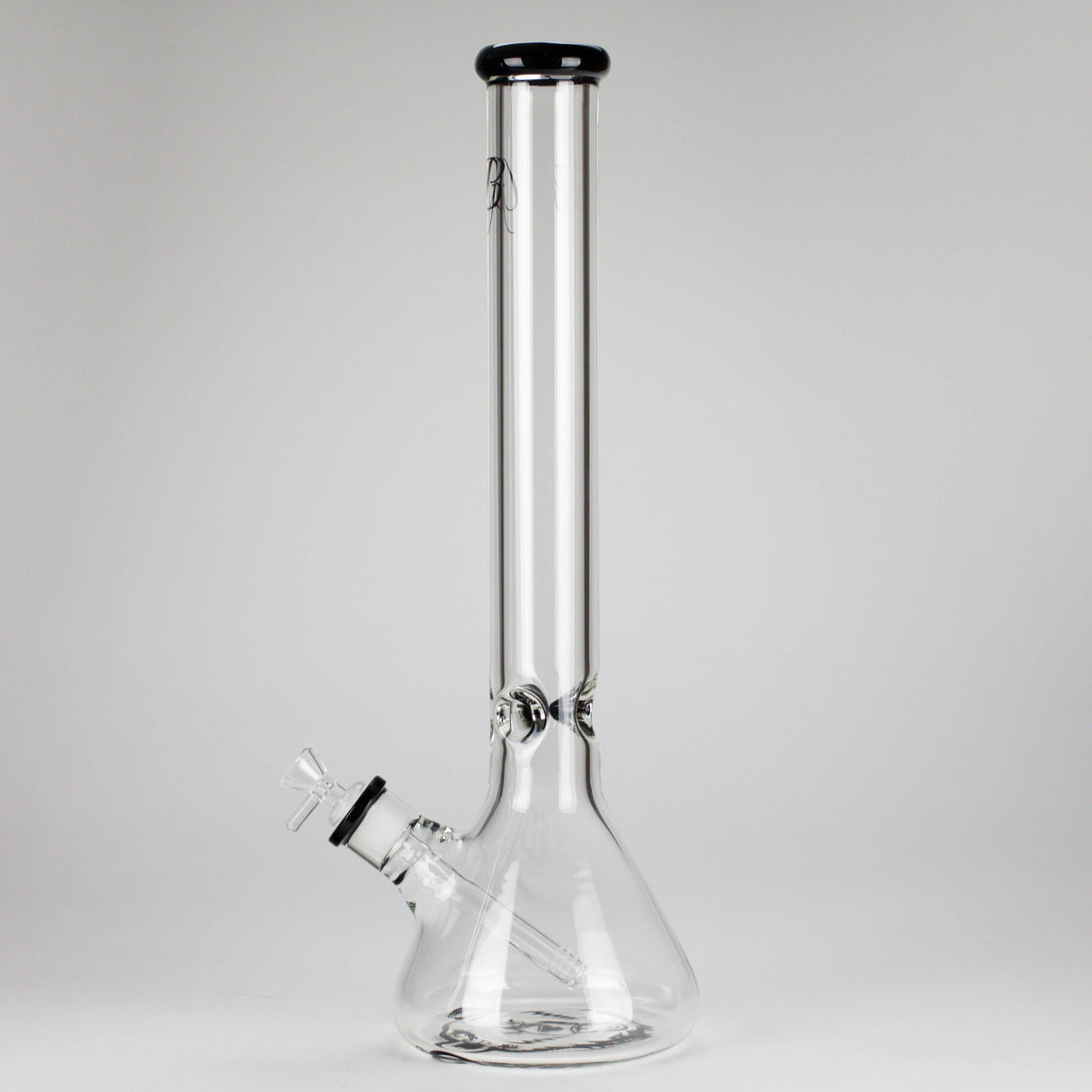 GB | 17" Tall Color Accented Beaker Bong – Slim Straight Tube with Downstem and Bowl Glass Bong RMG WHOLESALE