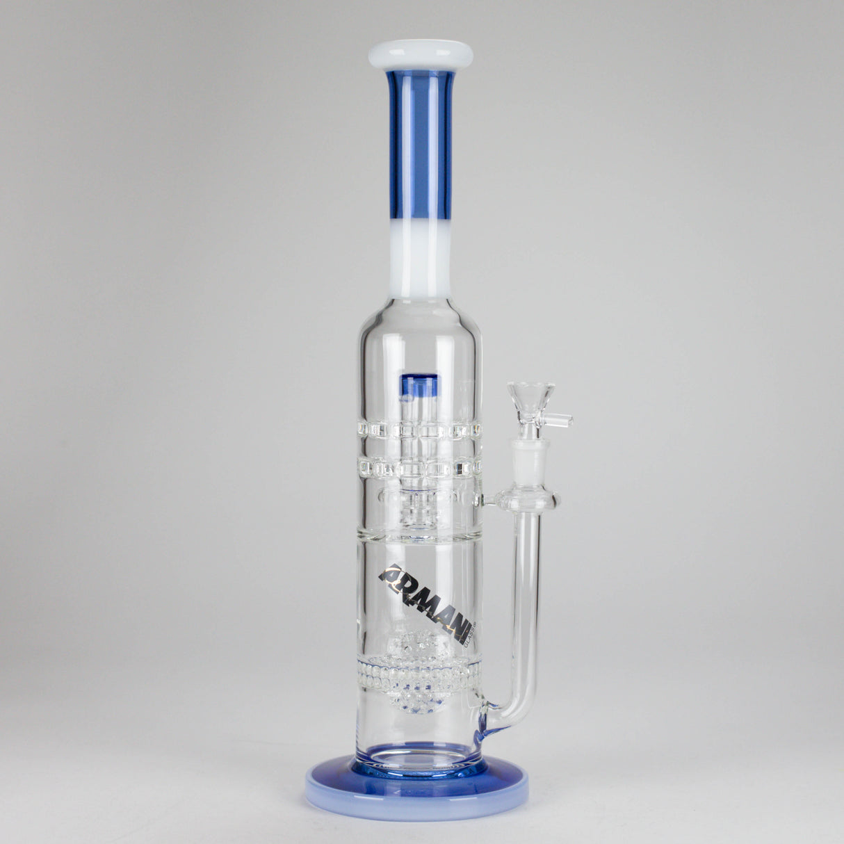 Armani Glass | 16" Double Percolator Bong – Premium Dual-Chamber Water Pipe Glass Bong RMG WHOLESALE