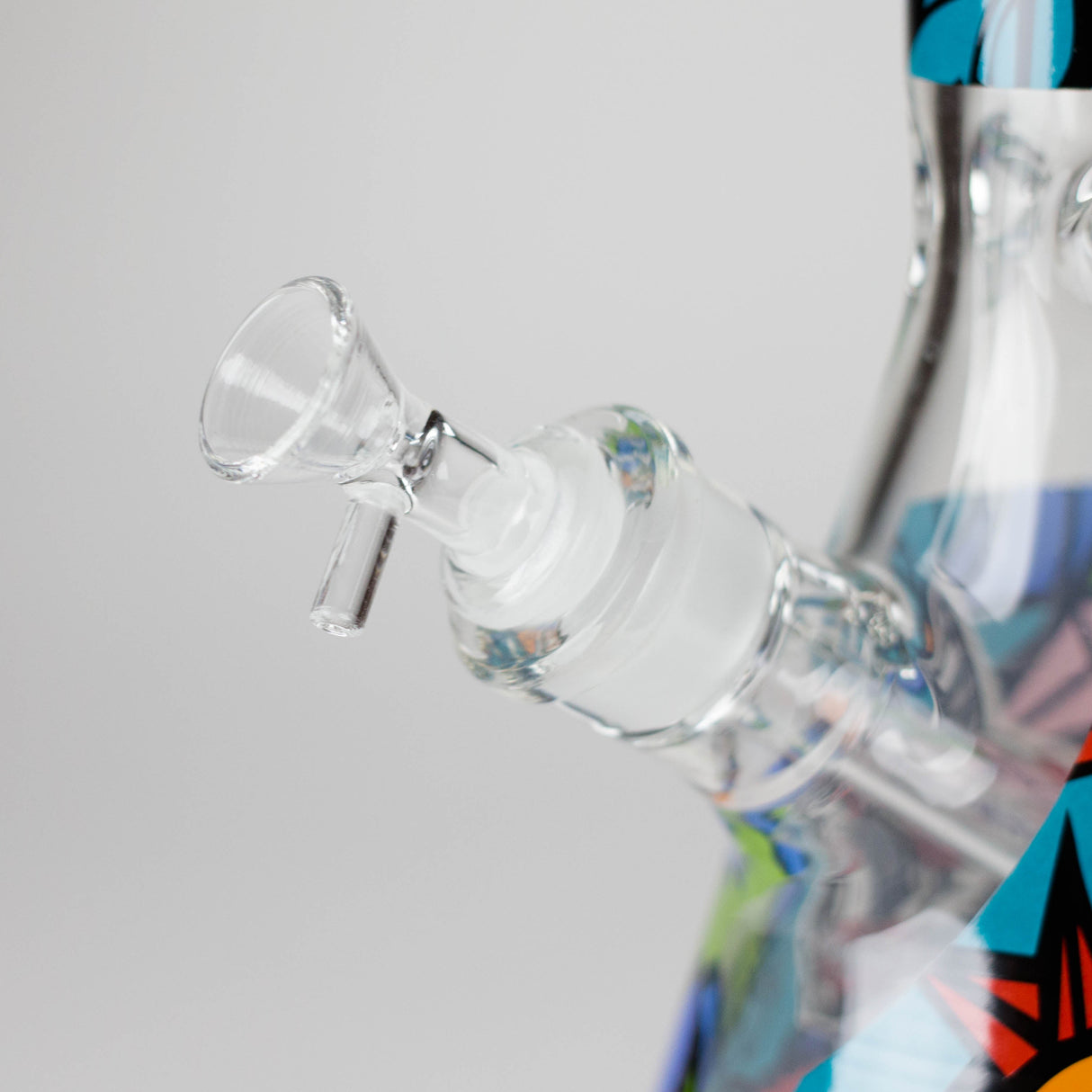 13.5" PsyClown Glass Bong – 7mm Thick Glass, Bold Psychedelic Clown Design Glass Bong DY Glass