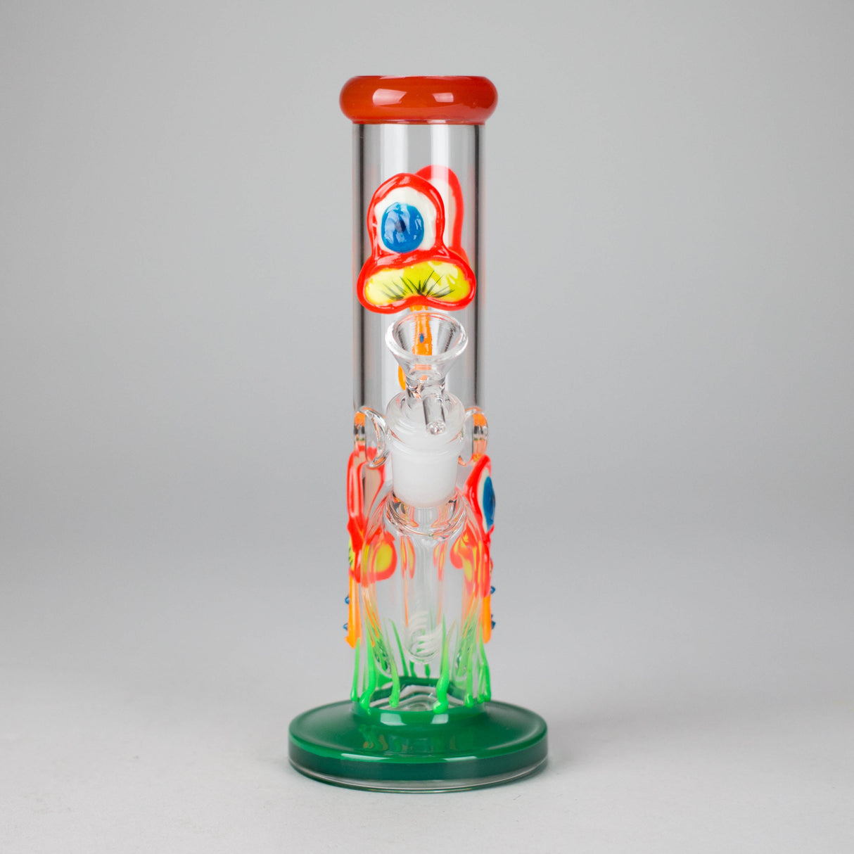 8.5" PsyTotem Glass Bong – 5mm Thick Glass, Tribal Totem Design Glass Bong DY Glass