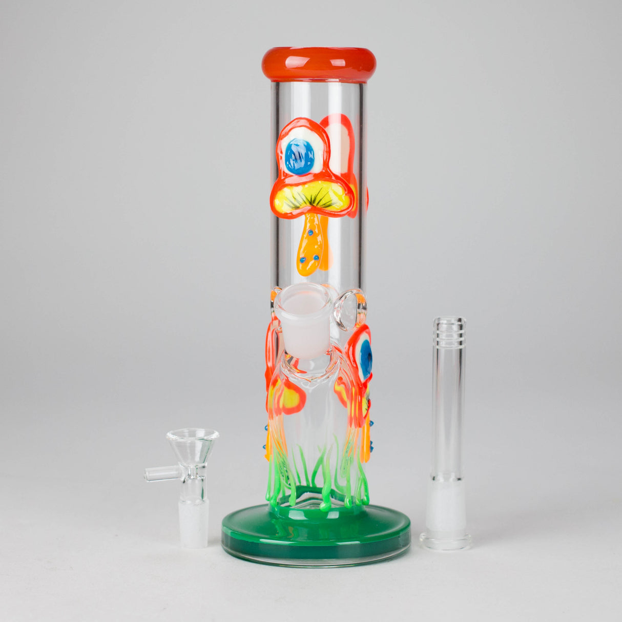8.5" PsyTotem Glass Bong – 5mm Thick Glass, Tribal Totem Design Glass Bong DY Glass