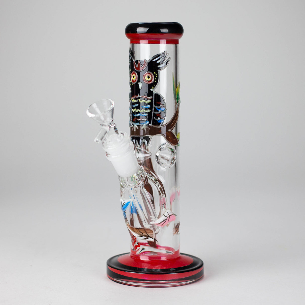 8.5" PsyTotem Glass Bong – 5mm Thick Glass, Tribal Totem Design Glass Bong DY Glass Design B