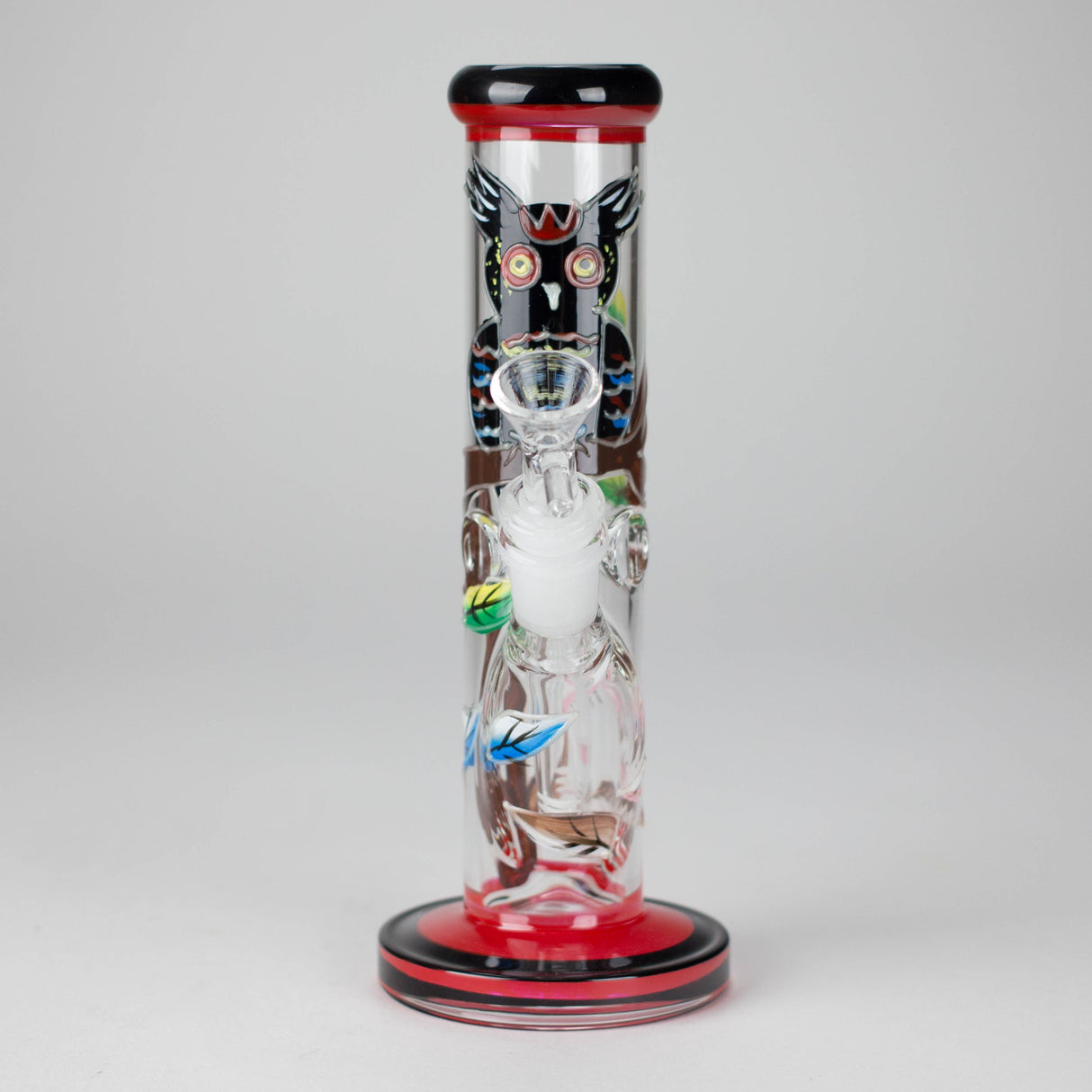 8.5" PsyTotem Glass Bong – 5mm Thick Glass, Tribal Totem Design Glass Bong DY Glass