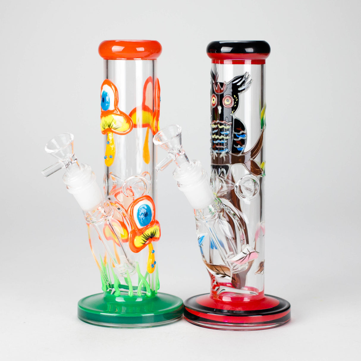 8.5" PsyTotem Glass Bong – 5mm Thick Glass, Tribal Totem Design Glass Bong DY Glass