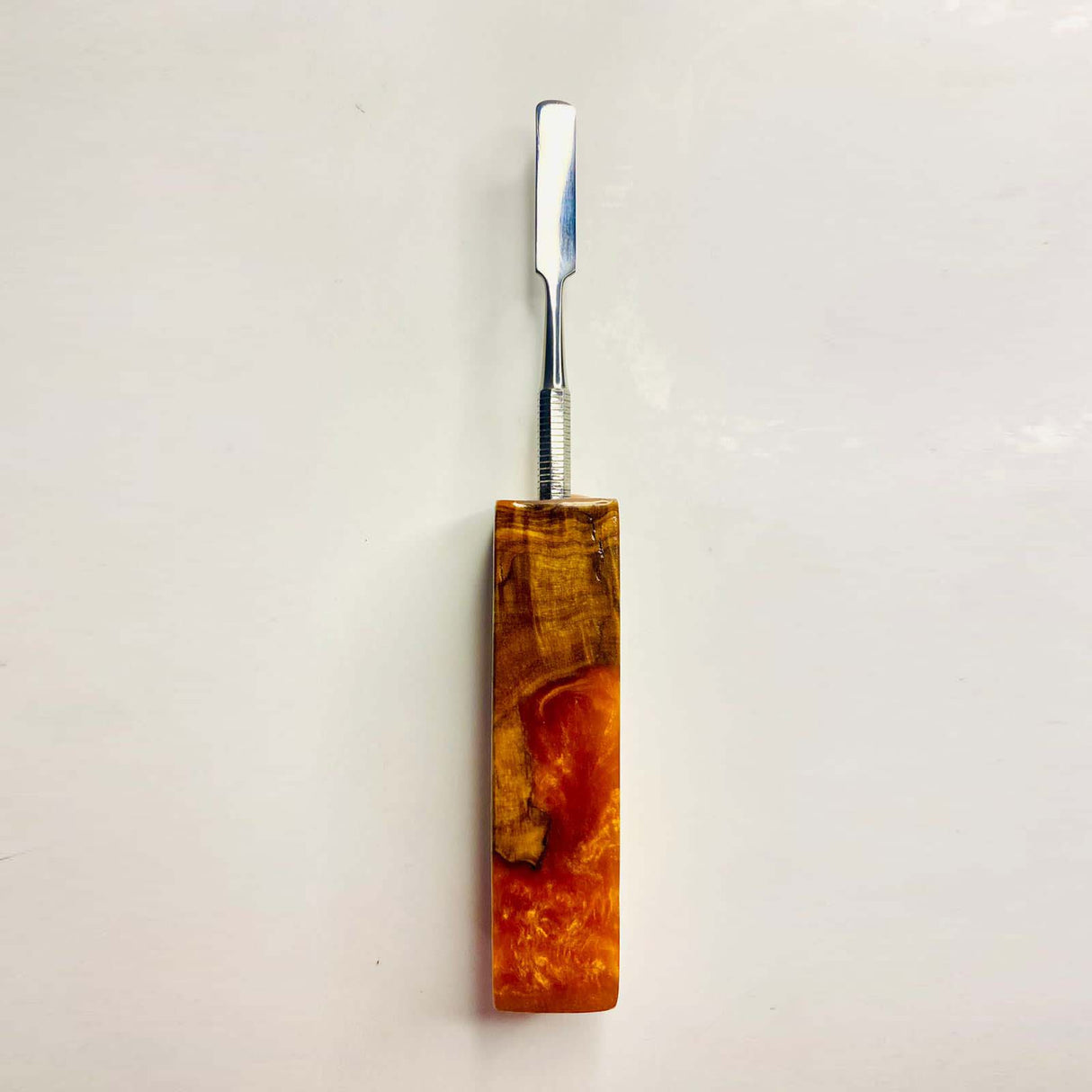 VOW | Olive Wood Epoxy Dabber - Type B – Handcrafted, Durable, and Stylish Cap · Dabber · Insert · Clip · Nail Variety Olive Wood Orange