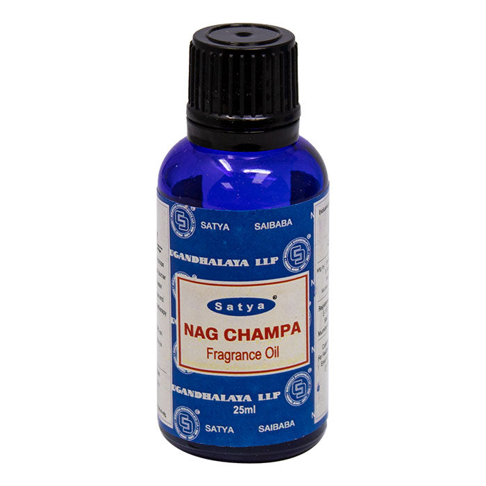 Satya Nagchampa 25ml Fragrance Oil Display of 12 Diffuser Maple Craft Inc