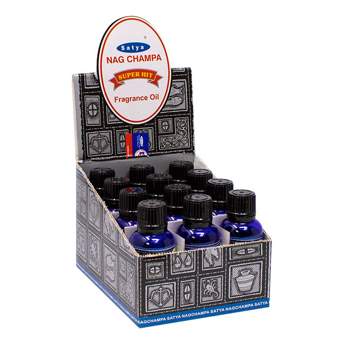 Satya Super Hit 25ml Fragrance Oil Display of 12 Diffuser Maple Craft Inc