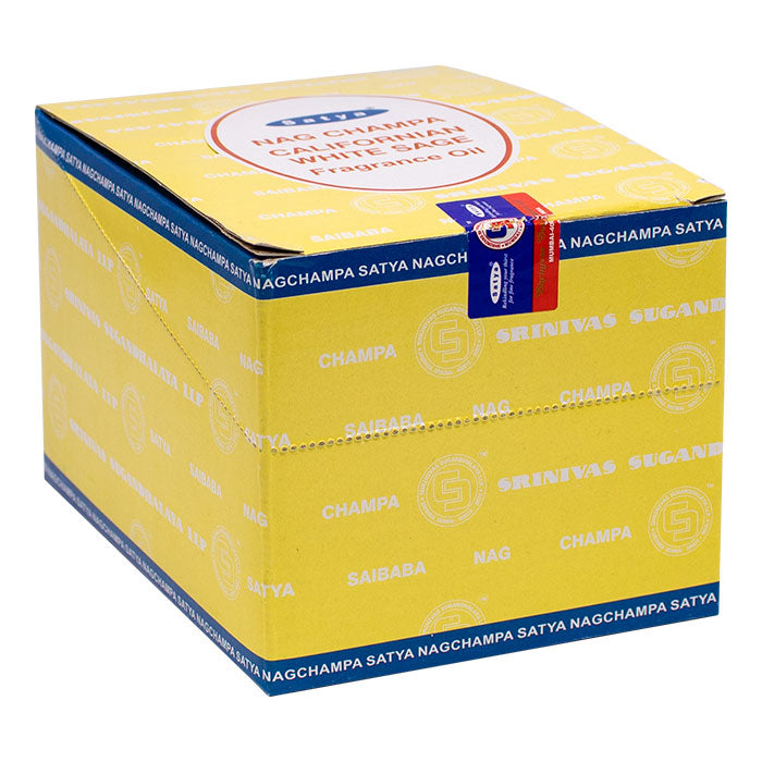 Satya Californian White Sage 25ml Fragrance Oil Display of 12 Diffuser Maple Craft Inc