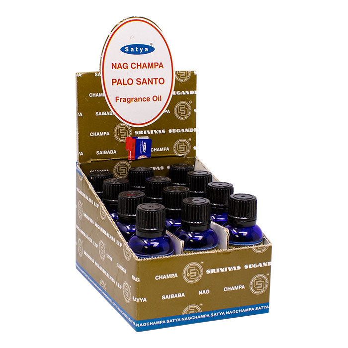 Satya Palo Santo 25ml Fragrance Oil Display of 12 Diffuser Maple Craft Inc