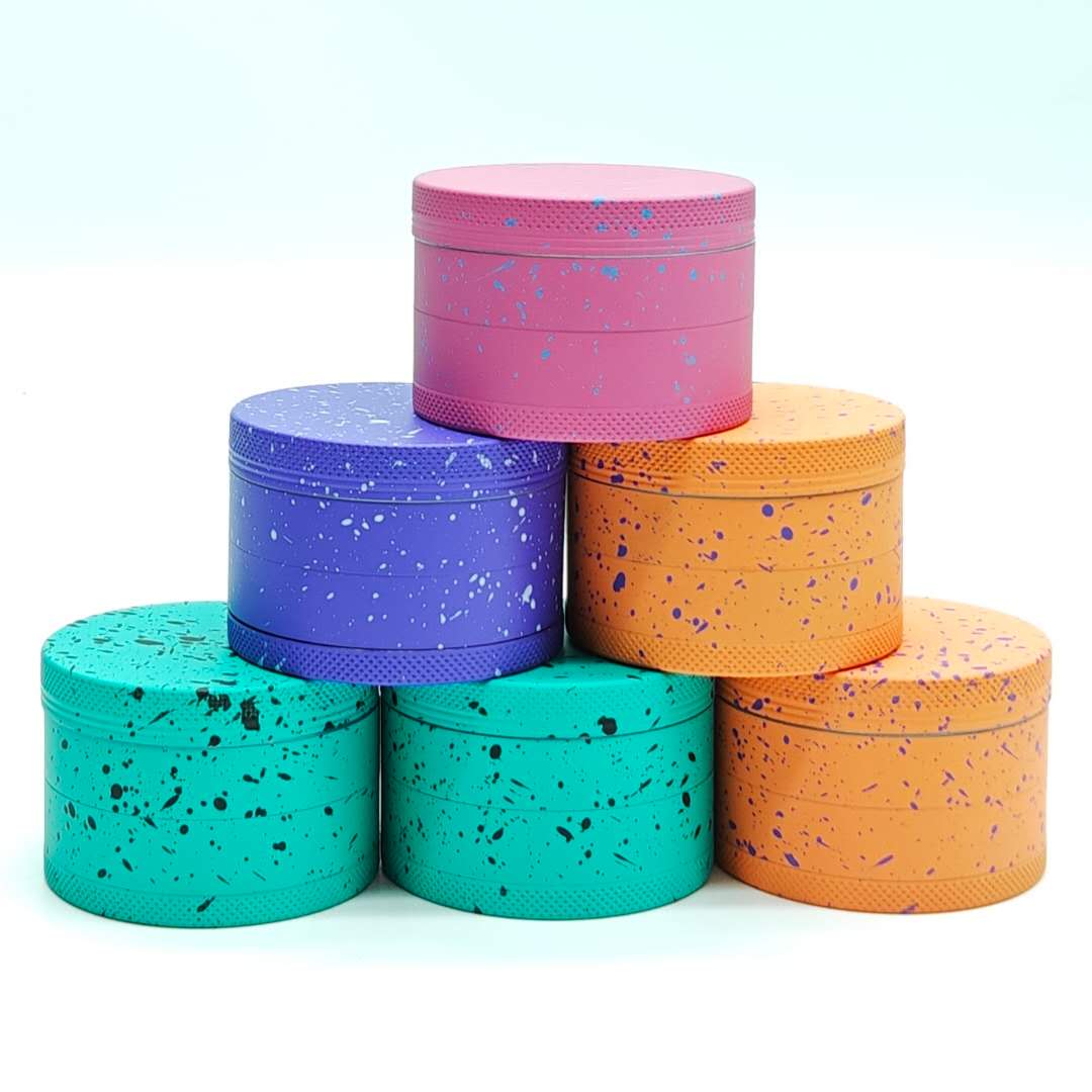 63*42mm 4 Layes Snow Design Metal Grinder Box Of 6 Display Pack Super Supplys Inc