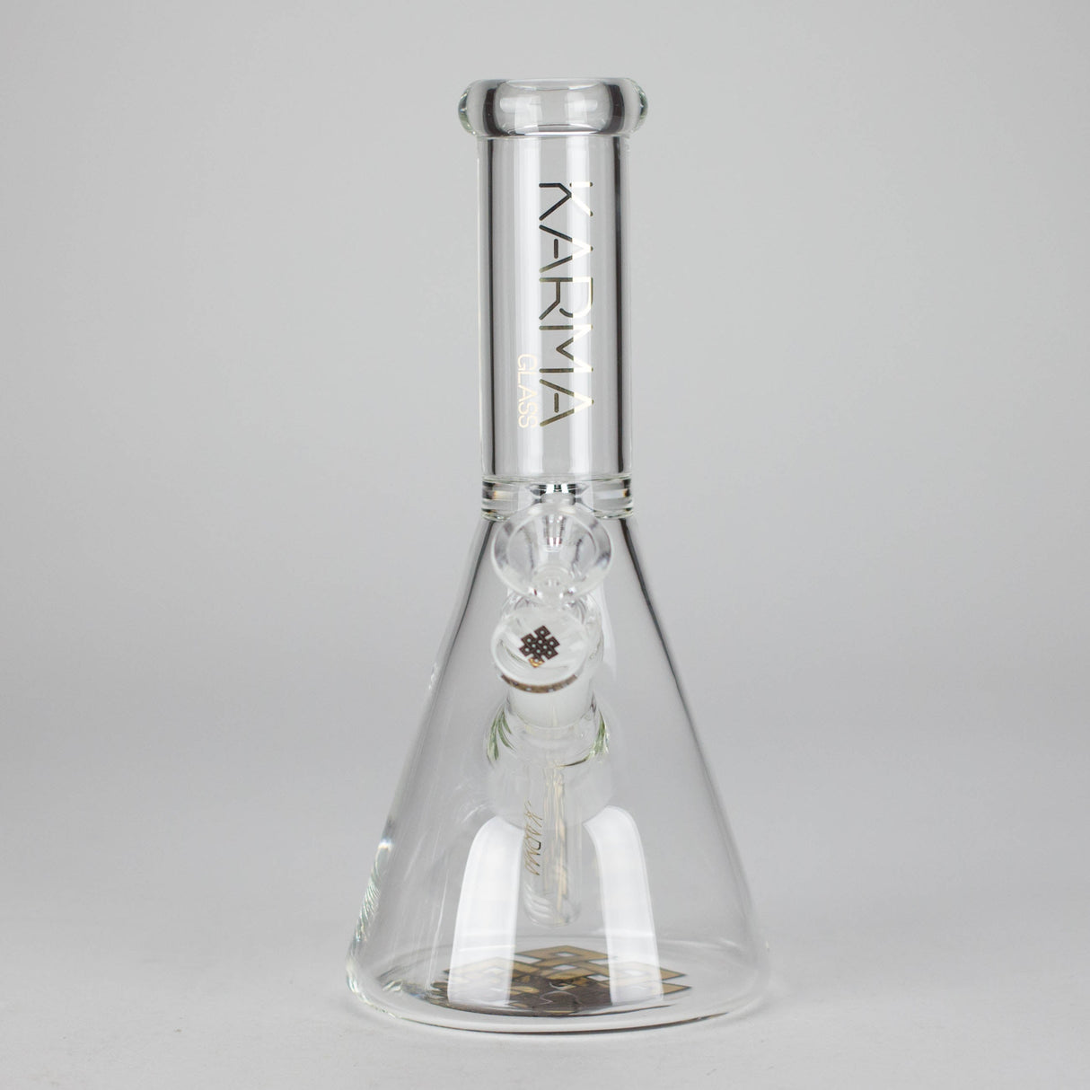 Karma | 9" Skinny Beaker Glass Bong Glass Bong Maq Distributors Gold