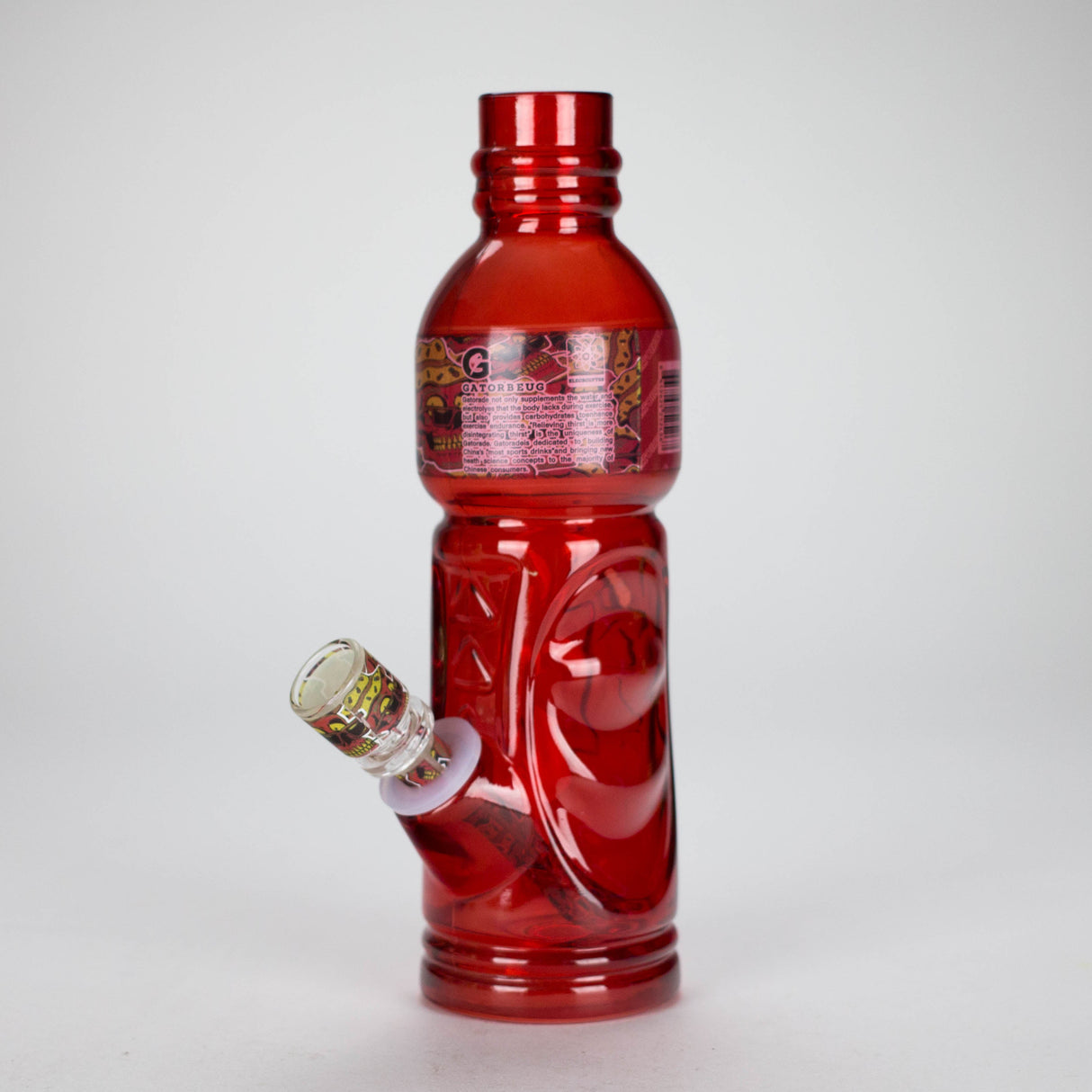 9.5" RM Sports bottle Glass Bong Glass Bong JJ Distribution Red