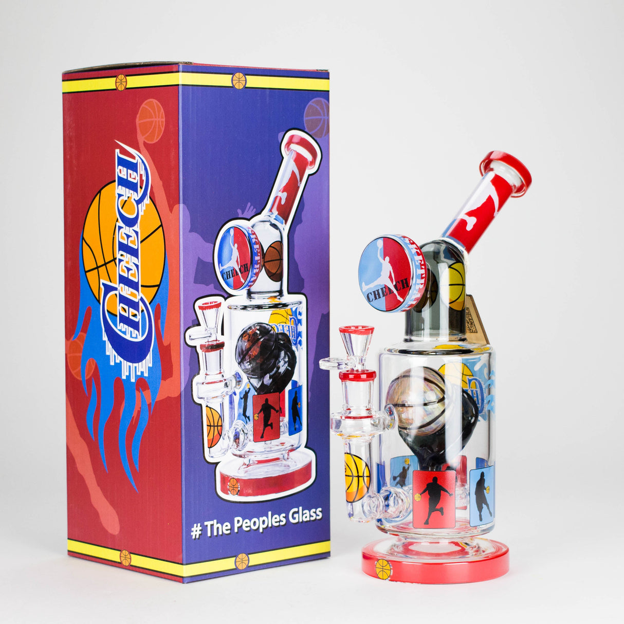 Cheech | 12″ Dunked Out Basketball Bong – CHE‑360 Glass Bong Smoking Cat Distribution