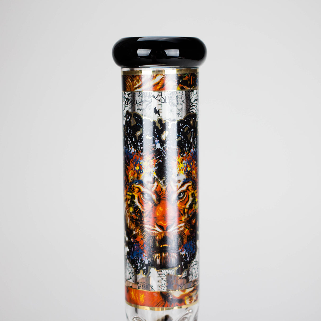 Cheech | 13″ Tiger Decal Beaker Bong – CA-050 Glass Bong Smoking Cat Distribution