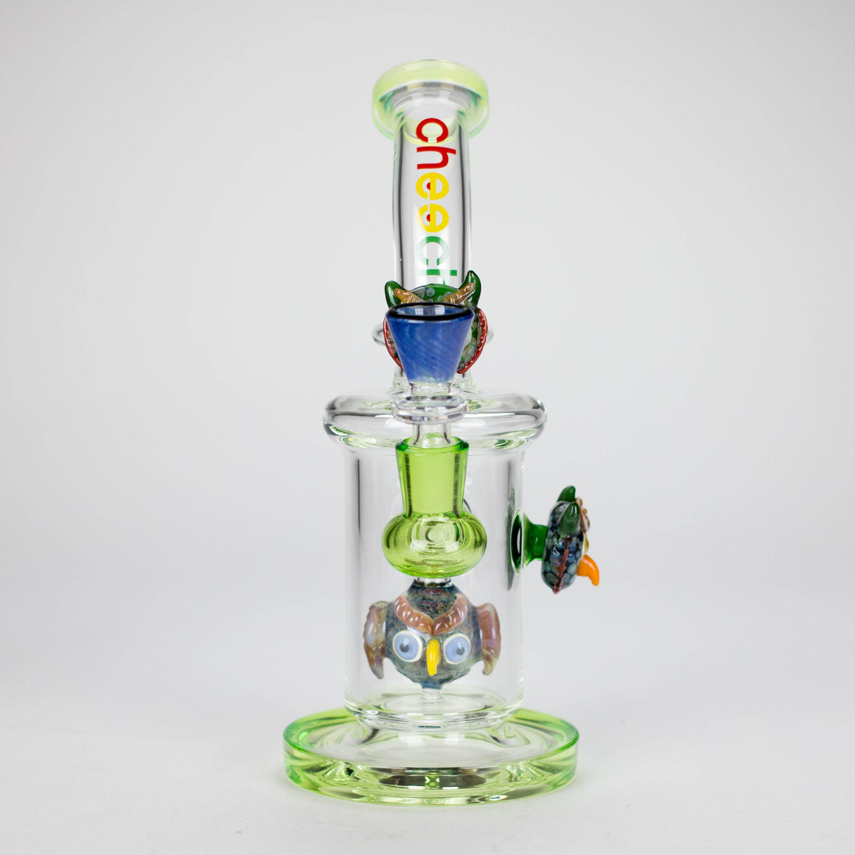 Cheech | 10" Wise Owl Rig-CHE-106 Glass Bong Smoking Cat Distribution