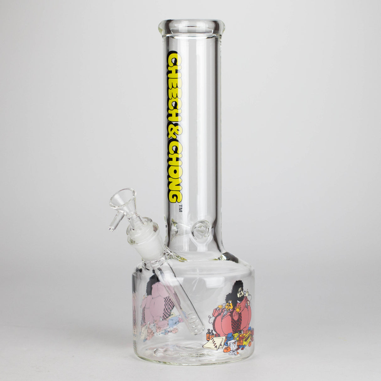 Cheech & Chong® Glass | 12" Tall Bloat On Canteen Base Water Pipe Glass Bong West Coast Gifts
