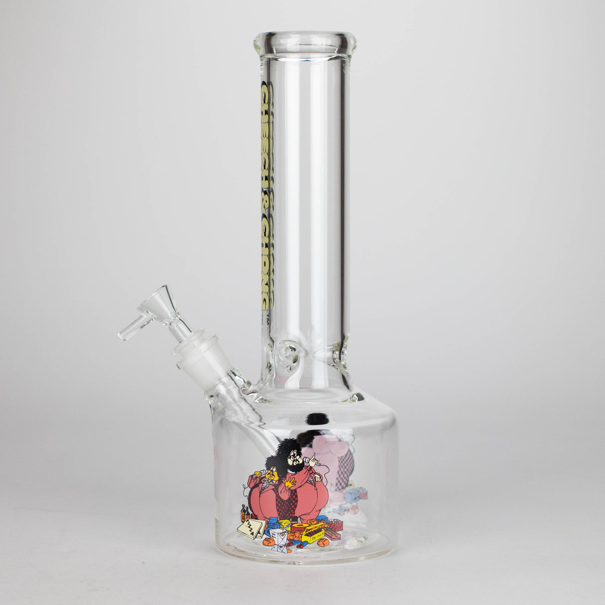 Cheech & Chong® Glass | 12" Tall Bloat On Canteen Base Water Pipe Glass Bong West Coast Gifts