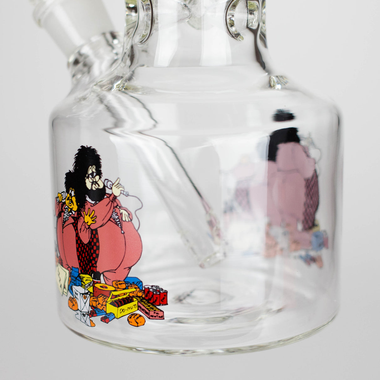 Cheech & Chong® Glass | 12" Tall Bloat On Canteen Base Water Pipe Glass Bong West Coast Gifts
