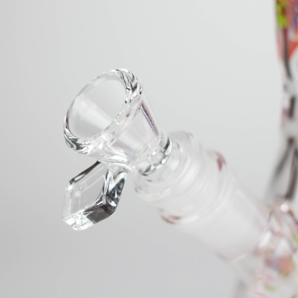 Cheech & Chong® Glass | 10" Tall Clear Power To The Flower Hex Beaker Base Water Pipe Glass Bong West Coast Gifts