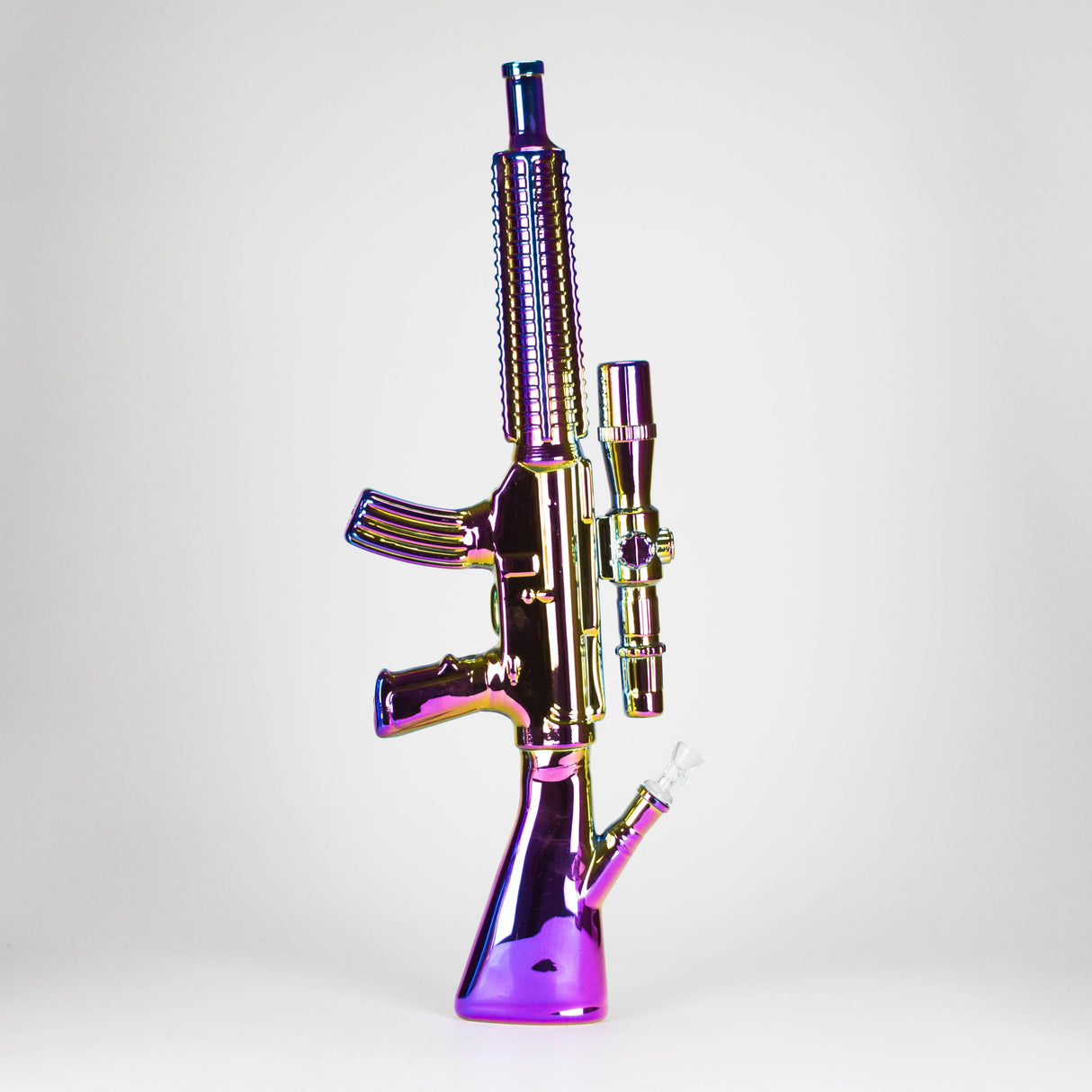 23.5" Chrome Rifle Glass Bong Glass Bong JJ Distribution Purple