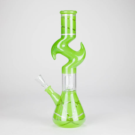 12" Zic-Zac Glass Water Pipe with Dome Percolator | Assorted Colors Glass Bong RMG WHOLESALE