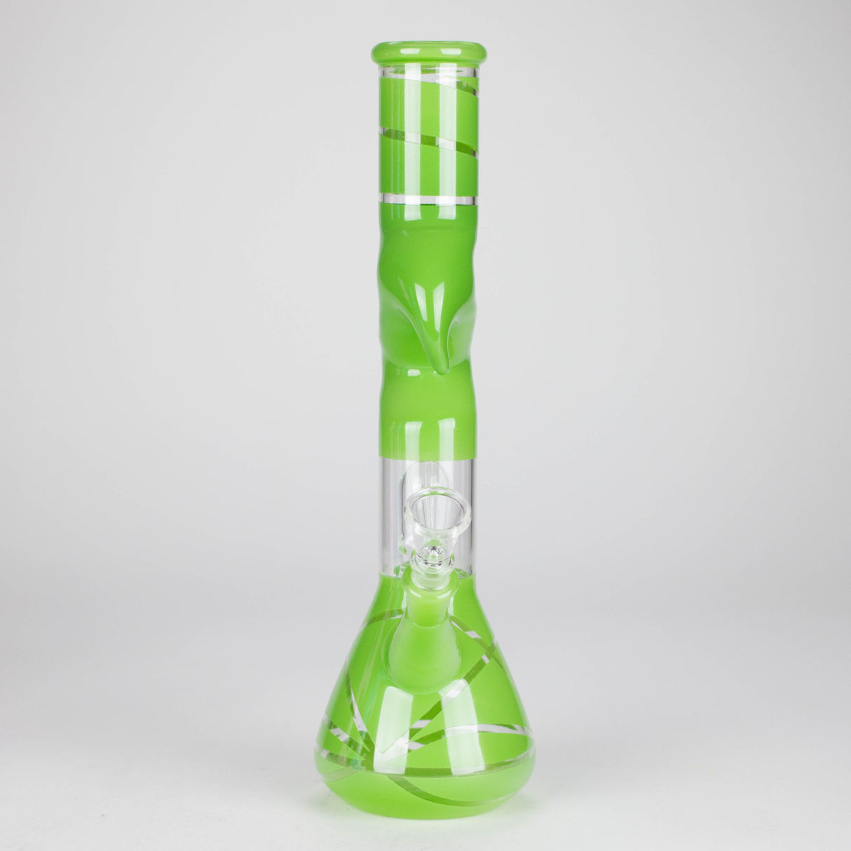 12" Zic-Zac Glass Water Pipe with Dome Percolator | Assorted Colors Glass Bong RMG WHOLESALE