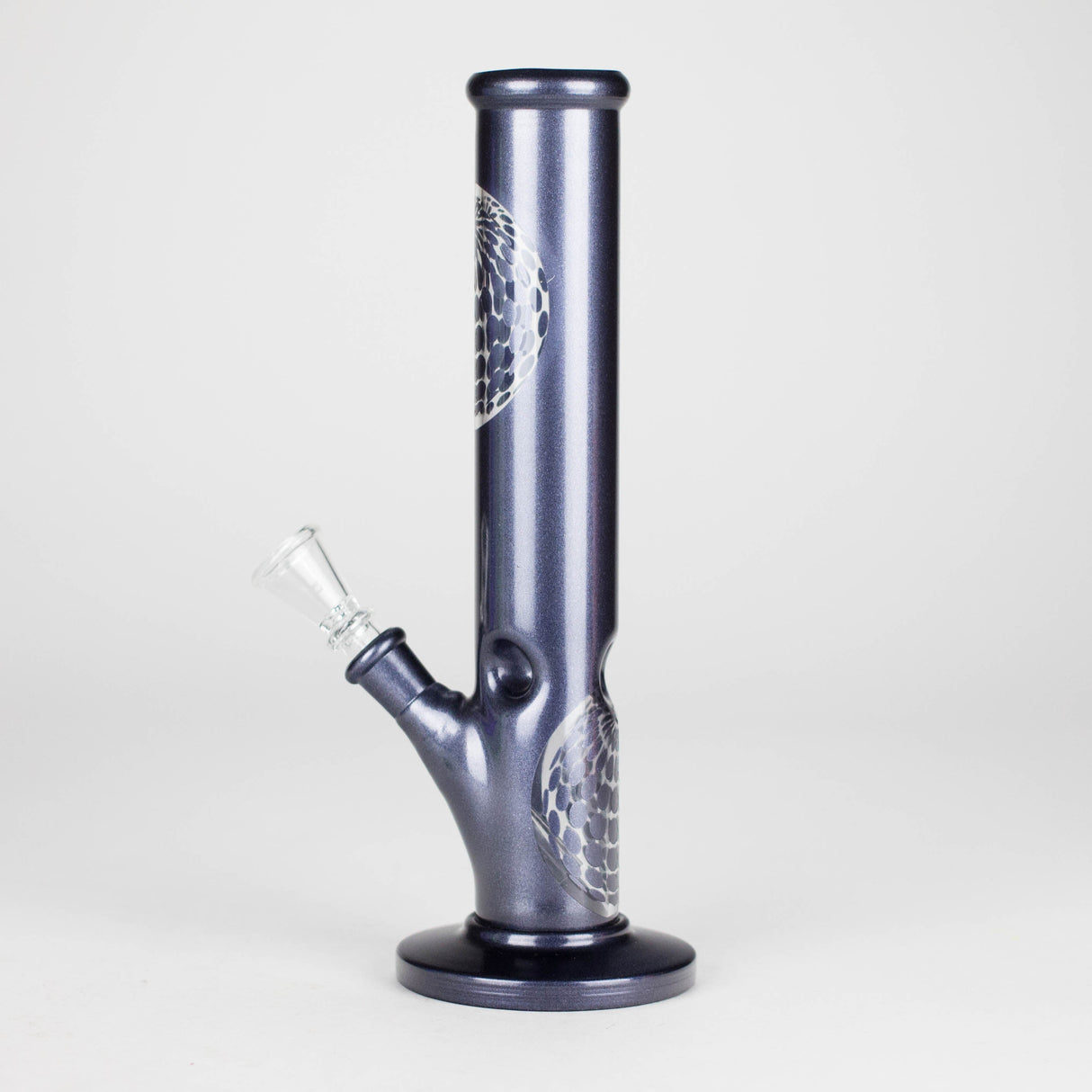10" Straight Tube Water Pipe with Ball Pattern | Durable Glass – Assorted Colors Glass Bong RMG WHOLESALE