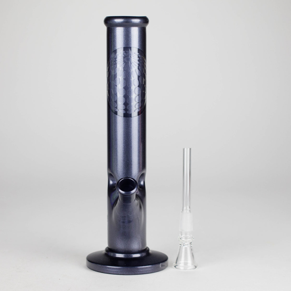 10" Straight Tube Water Pipe with Ball Pattern | Durable Glass – Assorted Colors Glass Bong RMG WHOLESALE