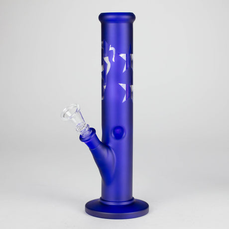 10" Straight Tube Water Pipe with Star Pattern | Durable Glass – Assorted Colors Glass Bong RMG WHOLESALE