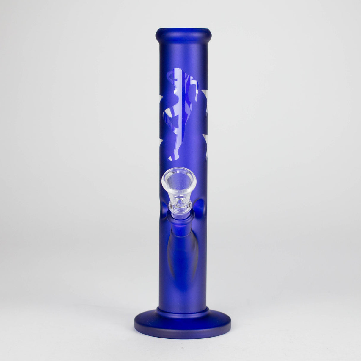 10" Straight Tube Water Pipe with Star Pattern | Durable Glass – Assorted Colors Glass Bong RMG WHOLESALE