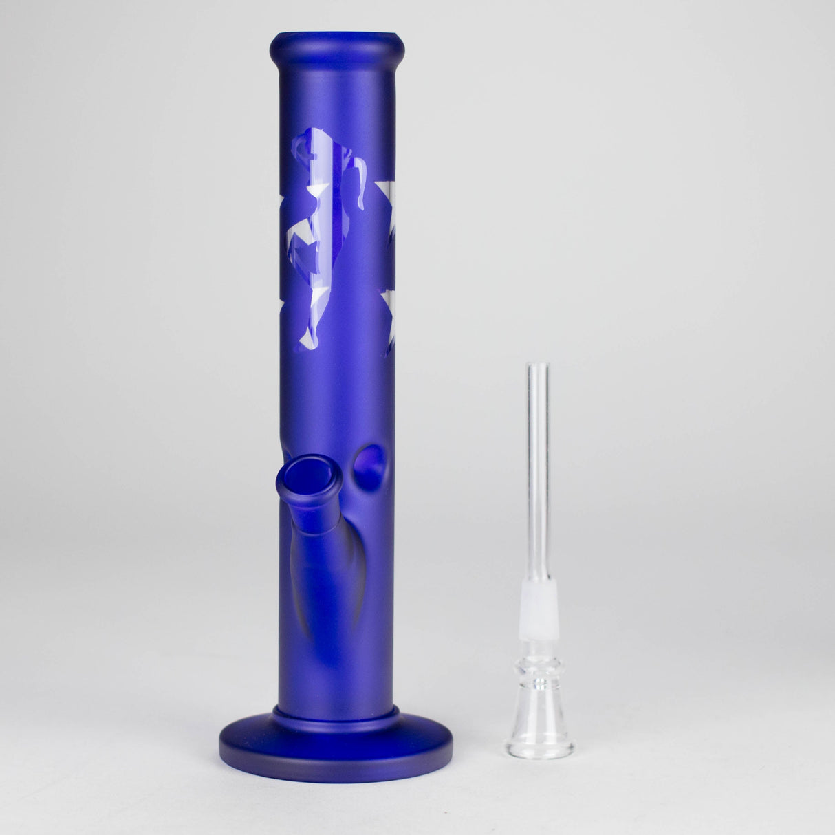 10" Straight Tube Water Pipe with Star Pattern | Durable Glass – Assorted Colors Glass Bong RMG WHOLESALE