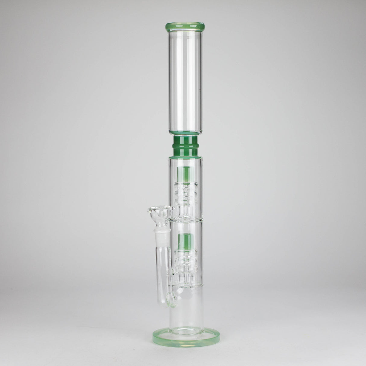 18" Straight Glass Water Pipe with Dual Percolator – Assorted Colors Glass Bong RMG WHOLESALE