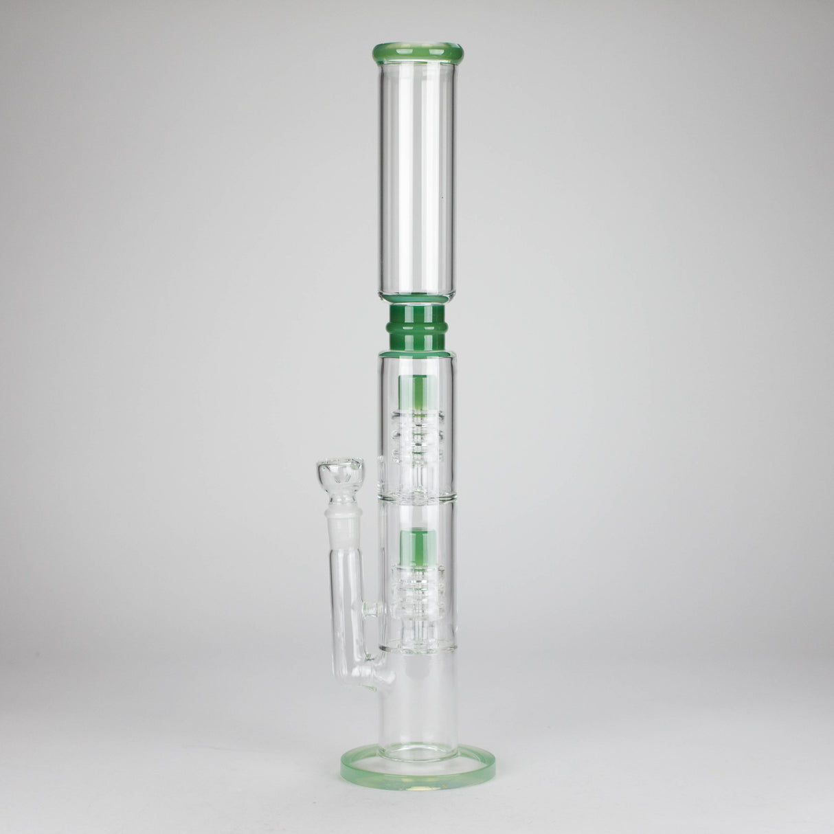 18" Straight Glass Water Pipe with Dual Percolator – Assorted Colors Glass Bong RMG WHOLESALE