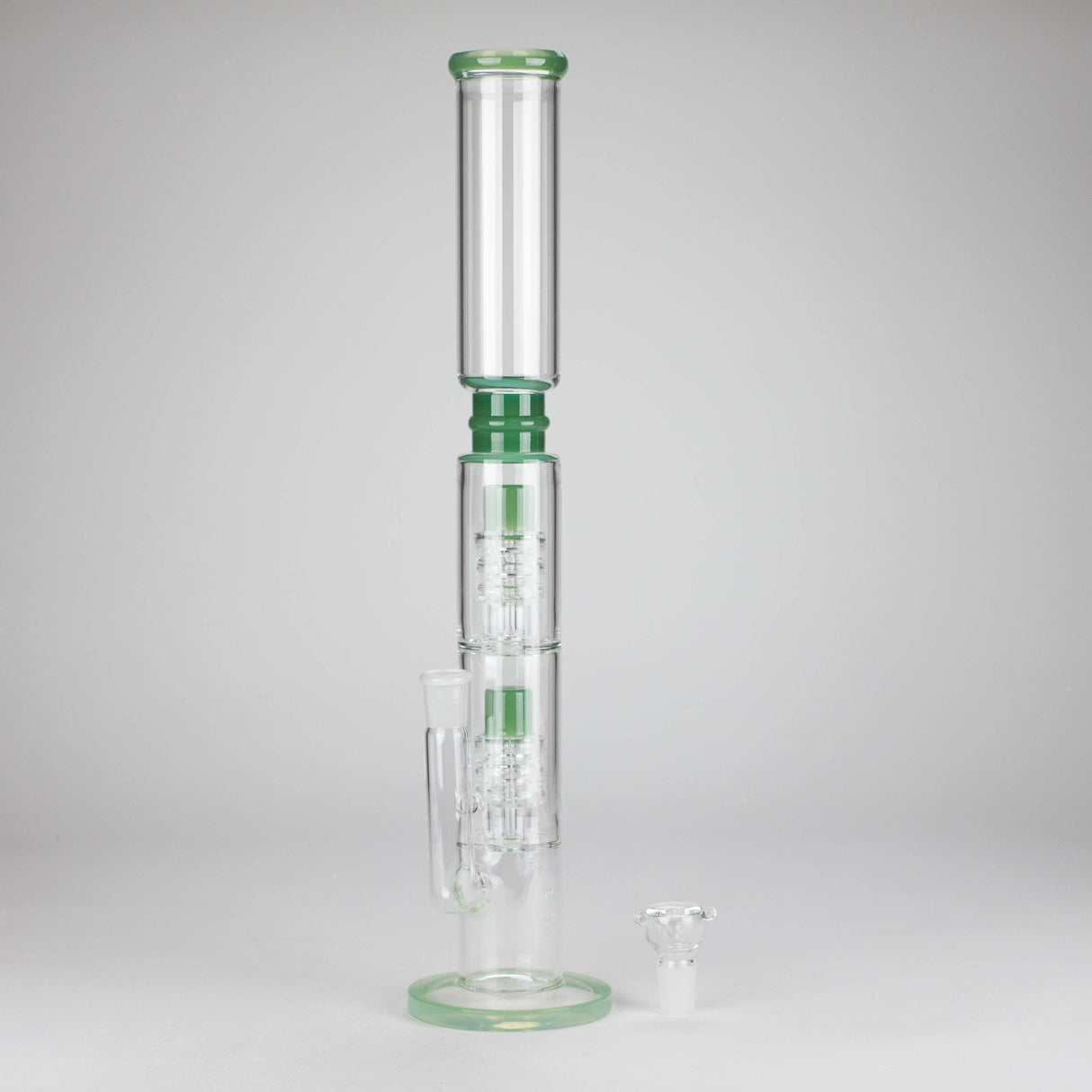 18" Straight Glass Water Pipe with Dual Percolator – Assorted Colors Glass Bong RMG WHOLESALE
