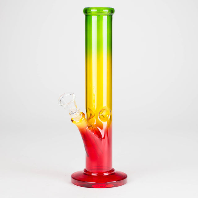 10" Rasta Straight Tube Water Pipe with Ice Catcher Glass Bong RMG WHOLESALE