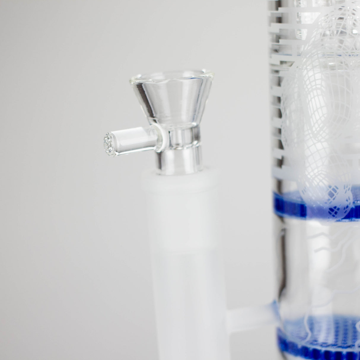 16.5" Straight Frosted Glass Bong with Dual Honeycomb Diffuser – Stemless Design Glass Bong RMG WHOLESALE