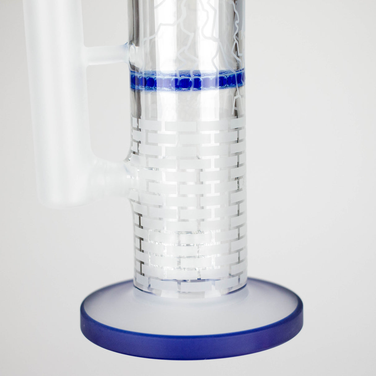 16.5" Straight Frosted Glass Bong with Dual Honeycomb Diffuser – Stemless Design Glass Bong RMG WHOLESALE