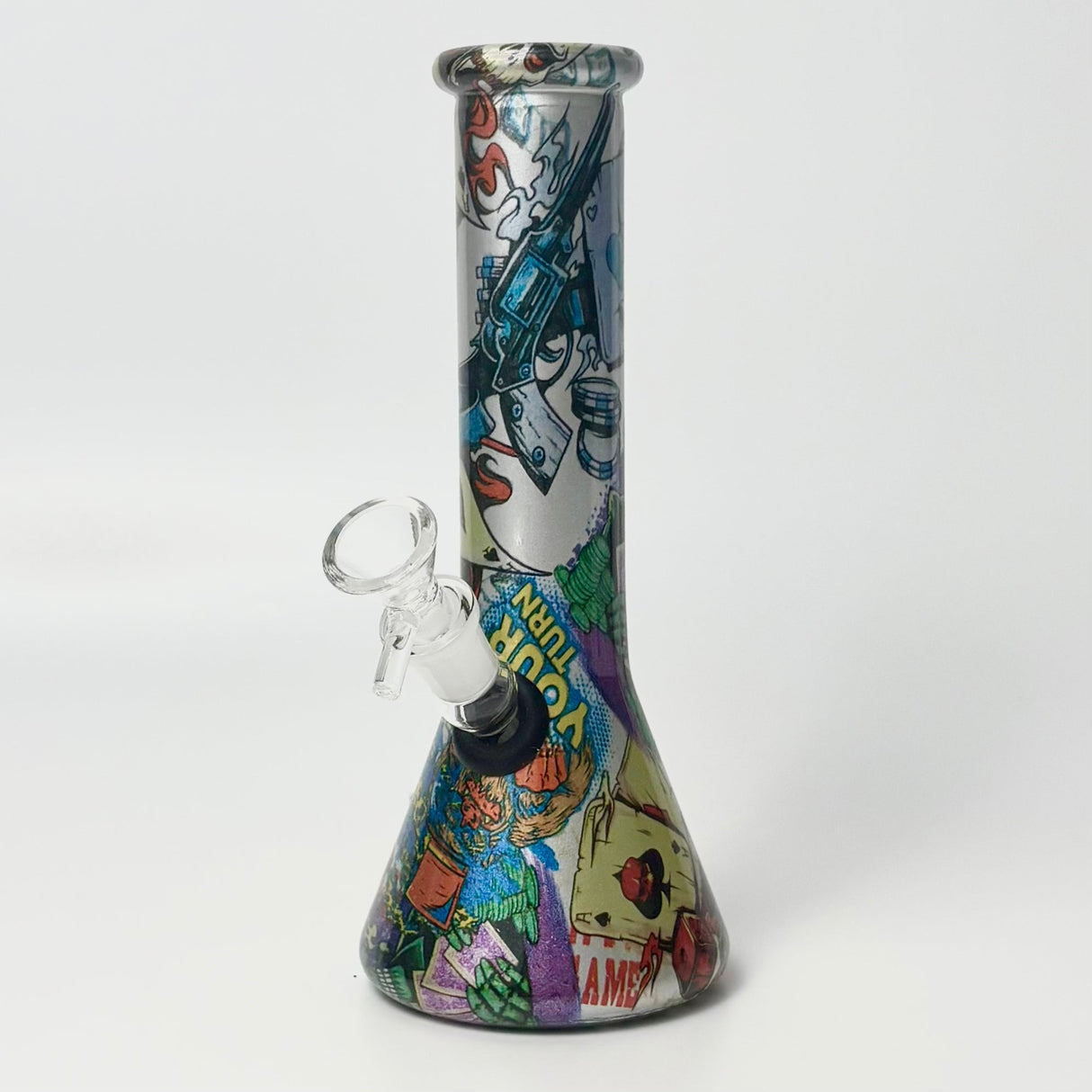 8.5" 5mm Hydrographic Glass Beaker Bong-2 Glass Bong Super Supplys Inc