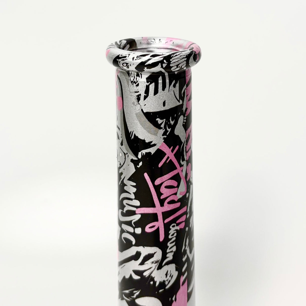 8.5" 5mm Hydrographic Glass Beaker Bong-1 Glass Bong Super Supplys Inc