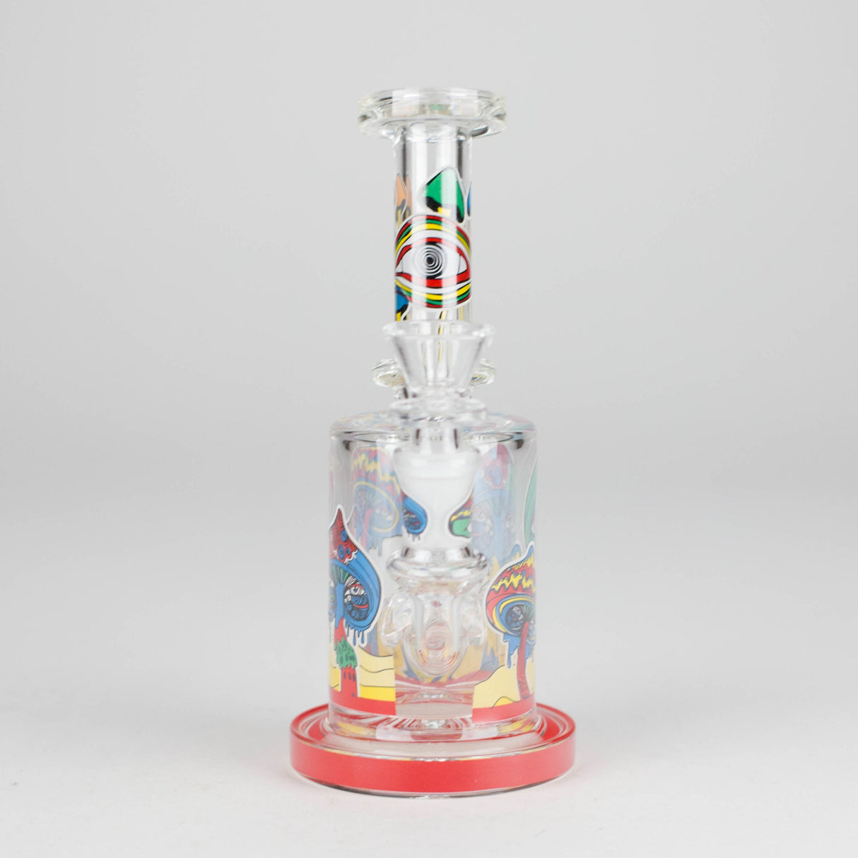 7" Magic Mushroom Glass Bong with Perc – Glow-in-the-Dark Glass Bong 777 Smoke