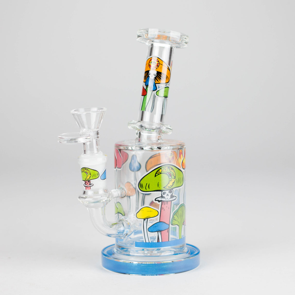7" Magic Mushroom Glass Bong with Perc – Glow-in-the-Dark Glass Bong 777 Smoke Design2