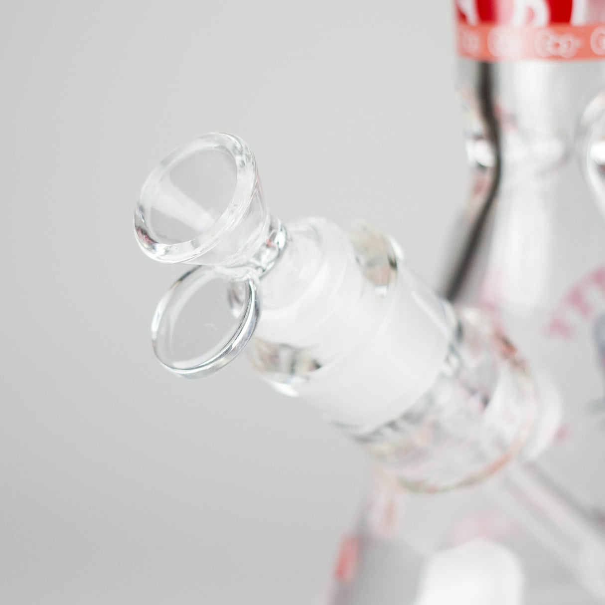 14" 7mm Glass Beaker Bong with Kitty Design and Ice Catcher Glass Bong 777 Smoke