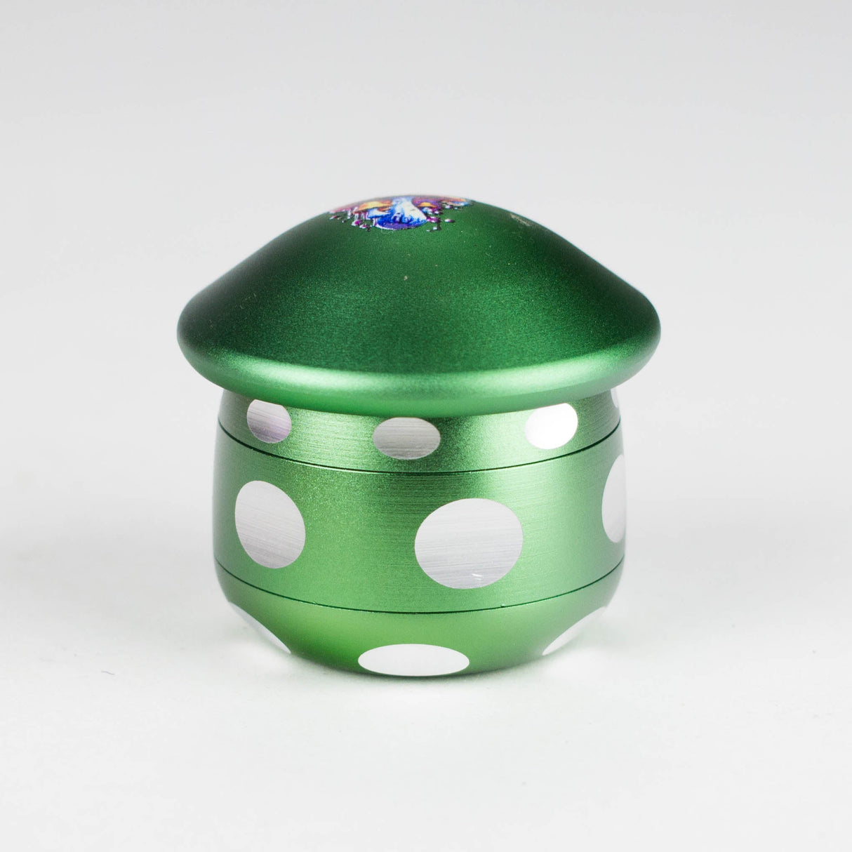 ZAluminum Mushroom Grinder 4 Layers Regular Grinder 777 Smoke Green