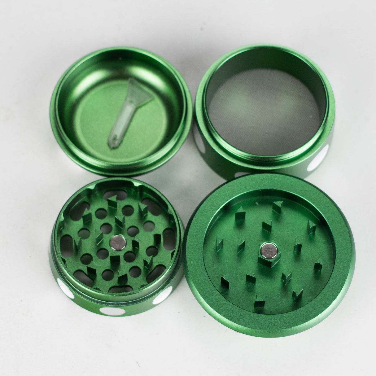 ZAluminum Mushroom Grinder 4 Layers Regular Grinder 777 Smoke