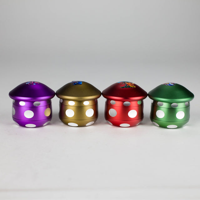 ZAluminum Mushroom Grinder 4 Layers Regular Grinder 777 Smoke