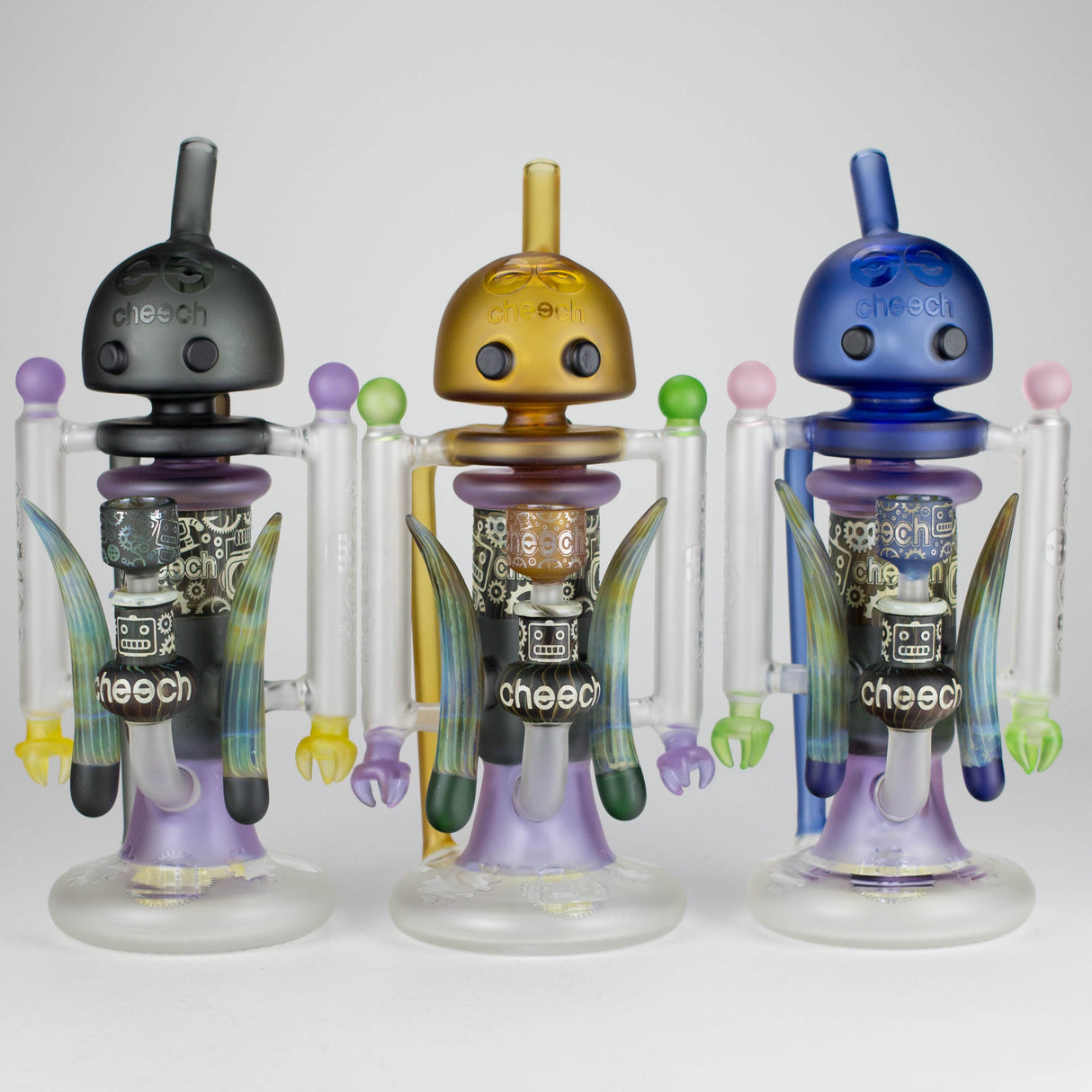 Cheech | 12″ AI Bubble Bot Deluxe bong – CHE‑30x Glass Bong Smoking Cat Distribution