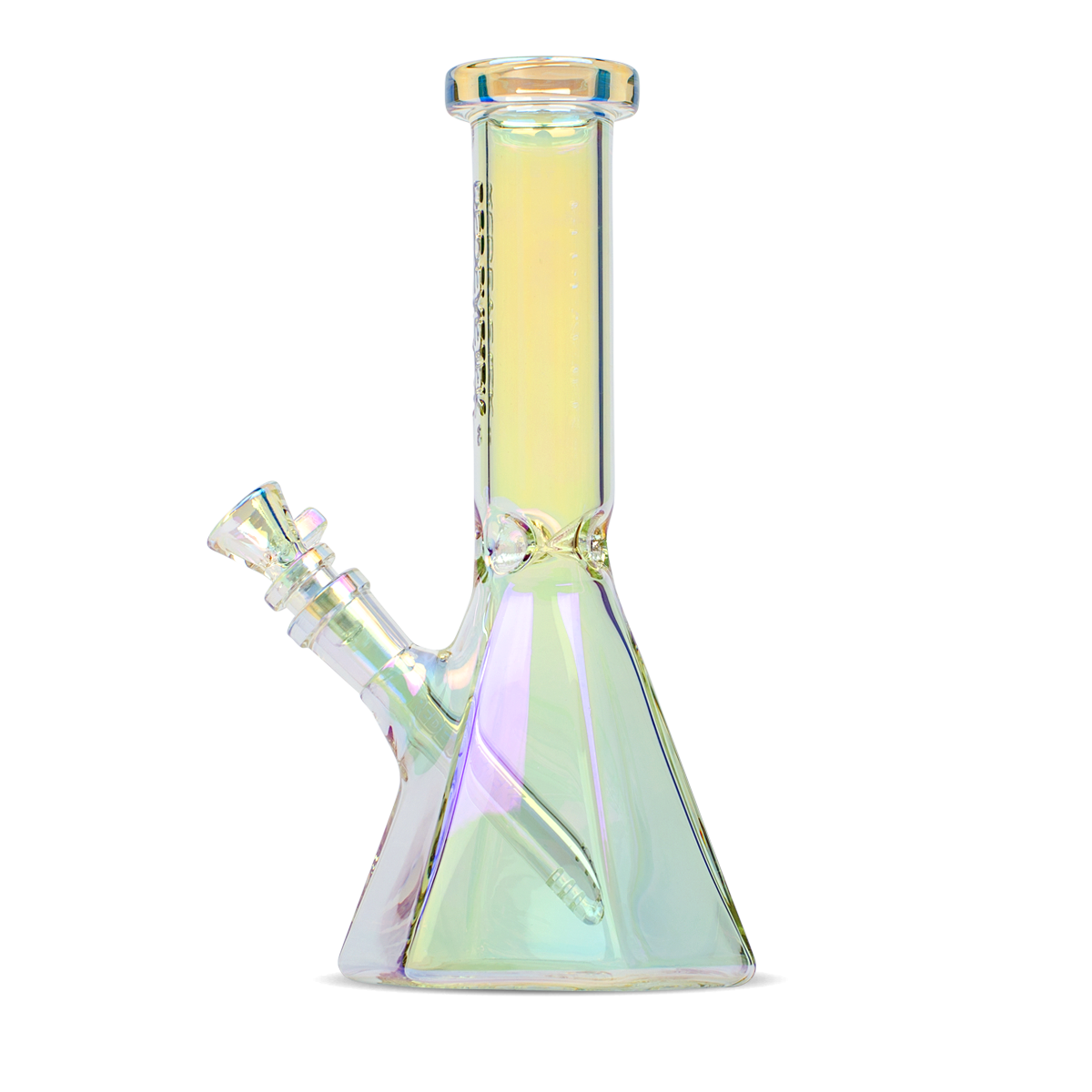 Red Eye Tek® | 10" Tall Terminator Finish Hex Base Beaker Tube Glass Bong West Coast Gifts Rainbow
