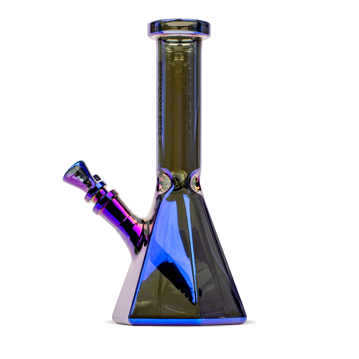 Red Eye Tek® | 10" Tall Terminator Finish Hex Base Beaker Tube Glass Bong West Coast Gifts Blue