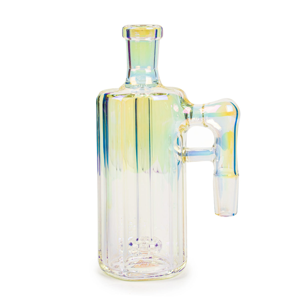 Red Eye Tek® | Metallic Terminator Finish 14mm 90 Degree Hex Tube Ash Catcher W/UFO Perc Ashcatcher · Percolator · Filter · Mouthpiece West Coast Gifts Rainbow