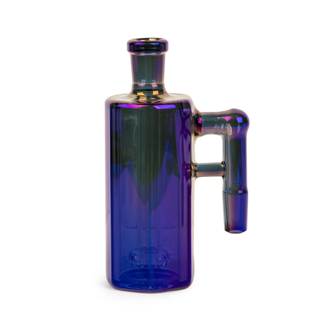 Red Eye Tek® | Metallic Terminator Finish 14mm 90 Degree Hex Tube Ash Catcher W/UFO Perc Ashcatcher · Percolator · Filter · Mouthpiece West Coast Gifts Blue
